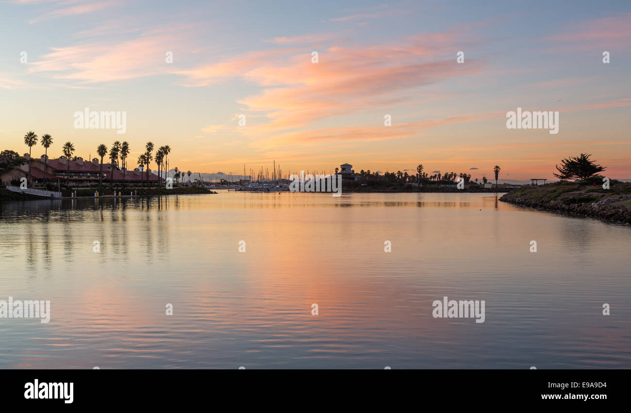 Expensive homes and boats ventura Stock Photo Alamy