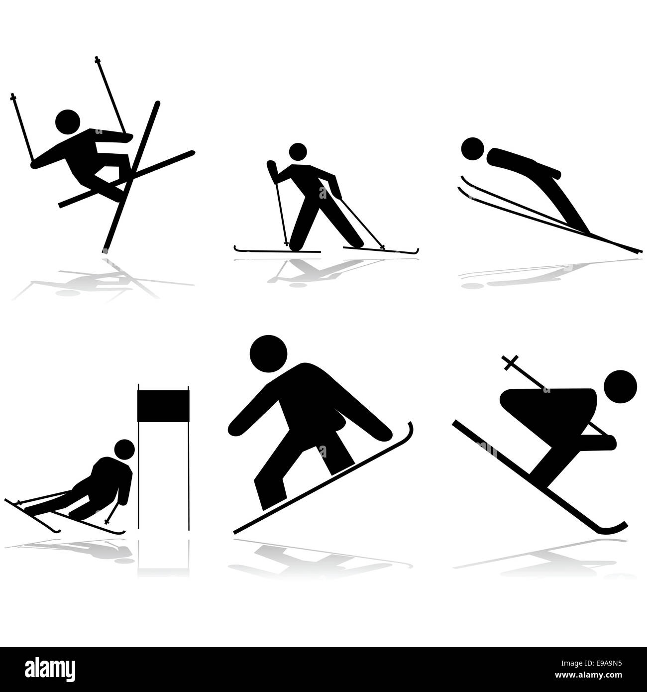 Ski danger snow Black and White Stock Photos & Images Alamy