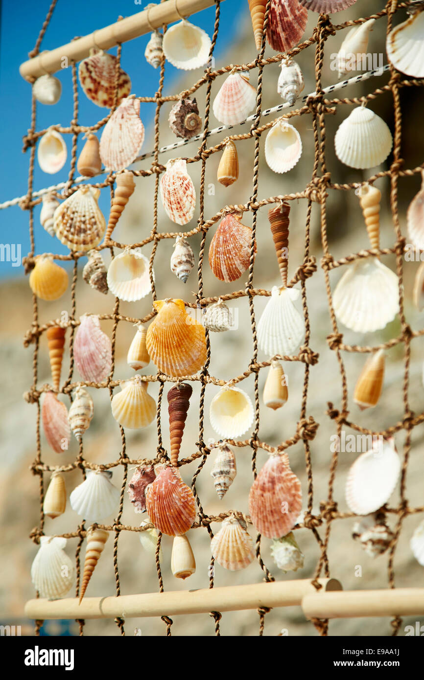 Shells, Pserimos village in Greek islands Stock Photo