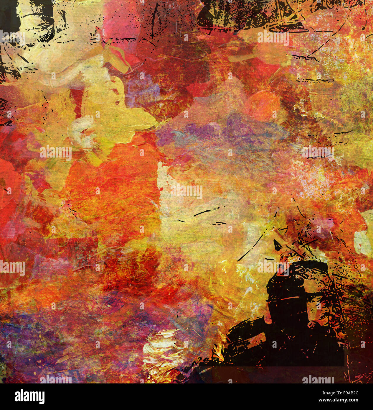 abstract artwork - mixed media grunge Stock Photo - Alamy