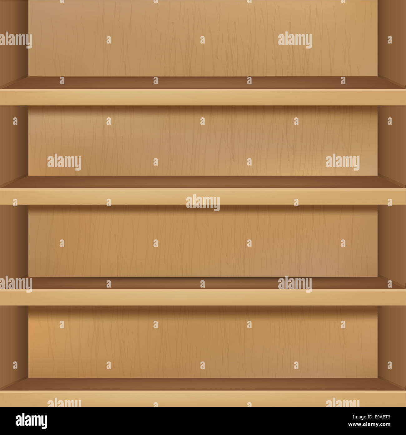 Wooden Empty Bookshelf Stock Photo Alamy