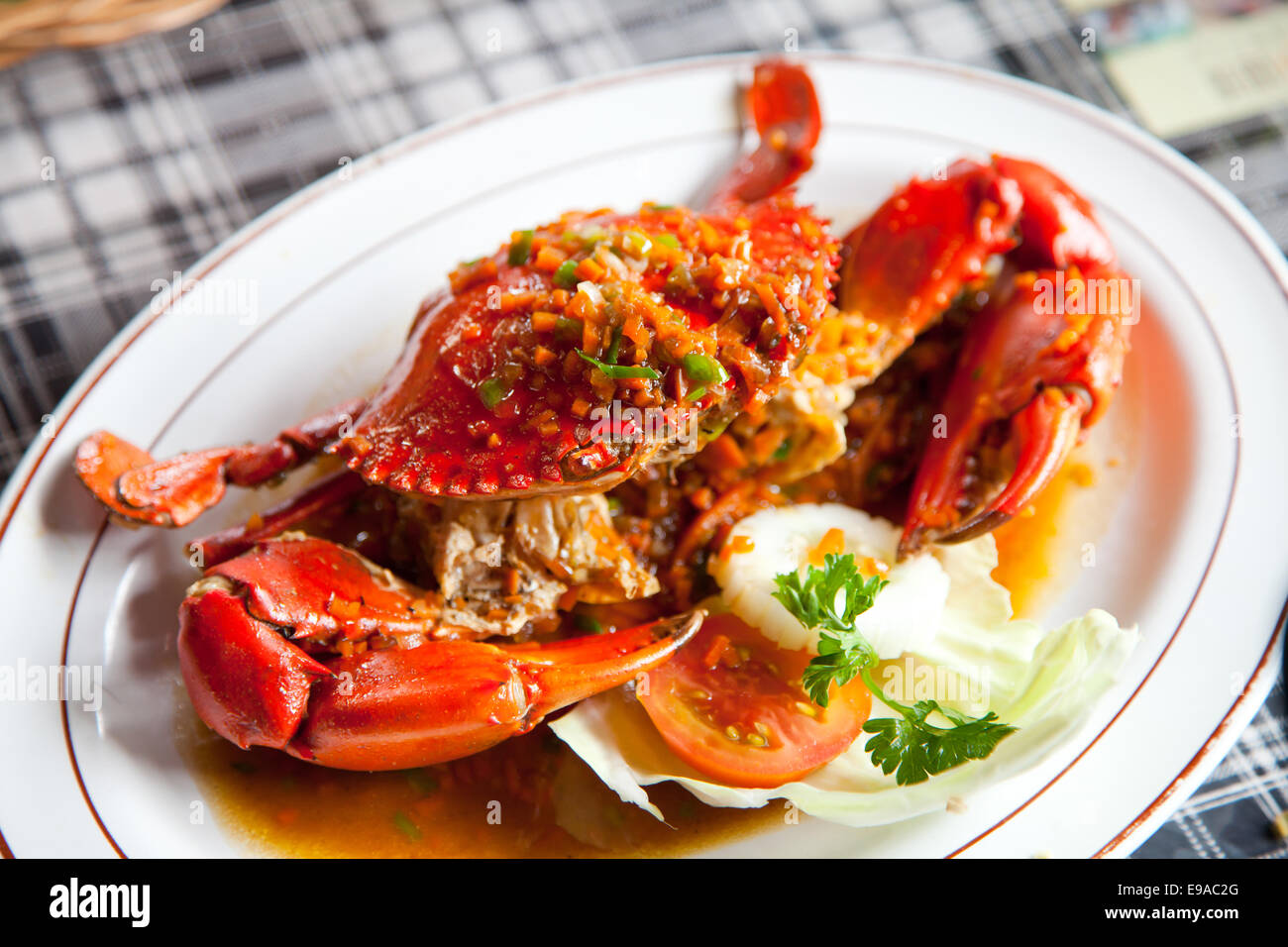 crabs with spicy sauce Stock Photo Alamy