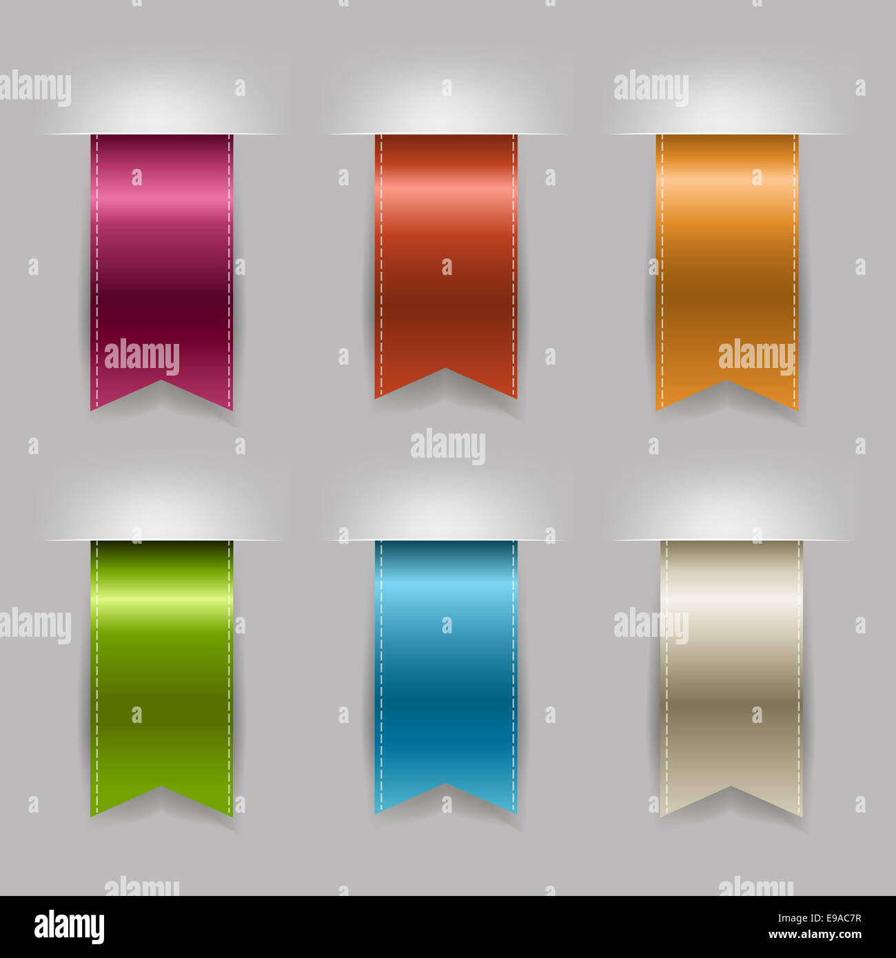Realism Ribbons Realistic Ribbon Set Stock Photo - Alamy