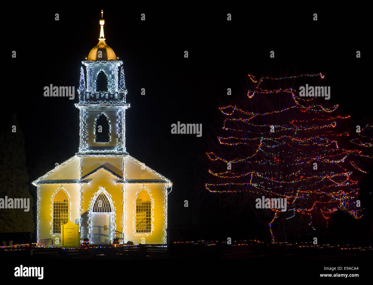 Christmas Church Stock Photo