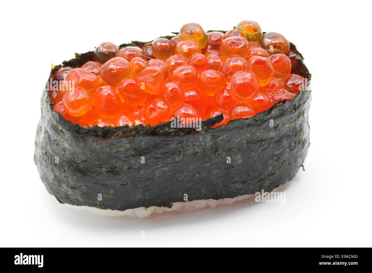 ikura salmon egg roll sushi Stock Photo - Alamy