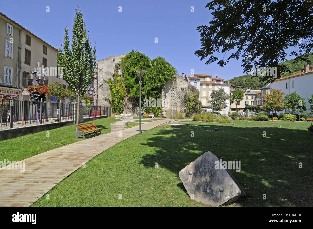 park, Foix, Midi-Pyrenees, France Stock Photo