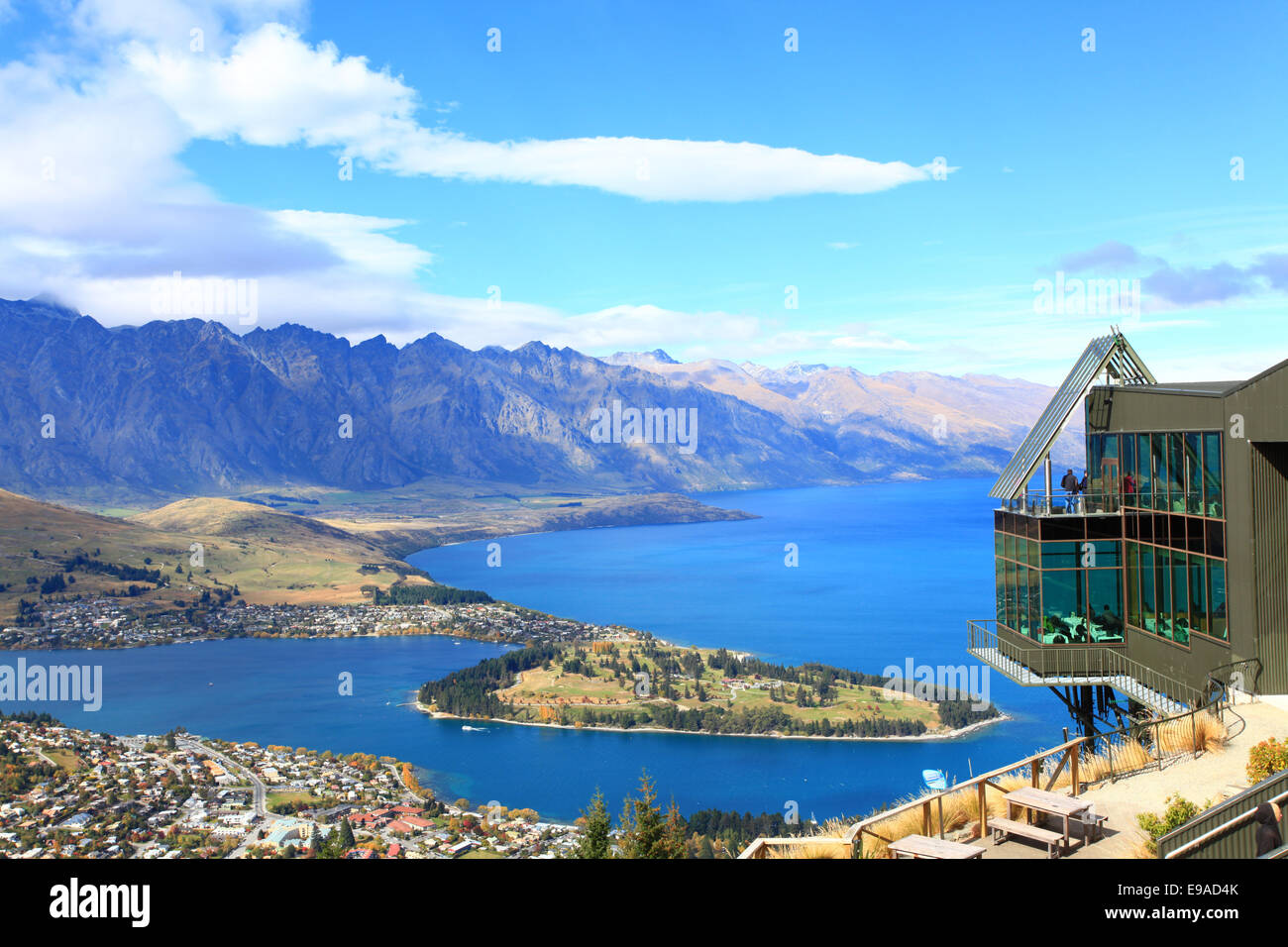 Queenstown downtown with the remarkable range Stock Photo Alamy