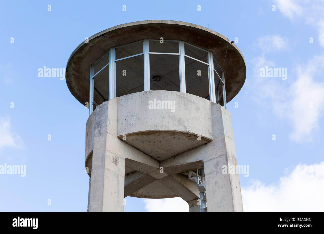 Concrete watch tower in Everglades Florida Stock Photo