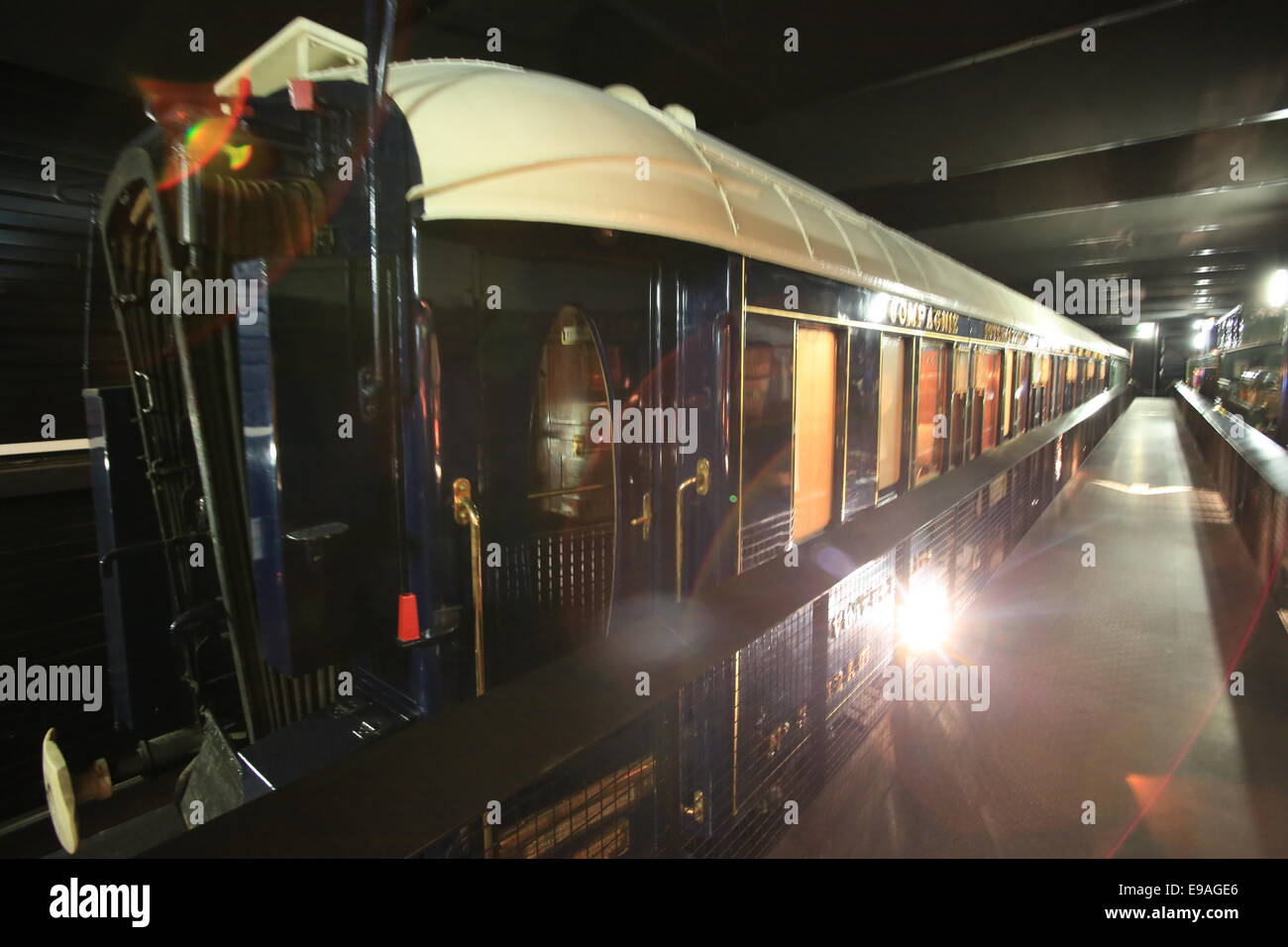 The Cité du Train (English: City of the Train or Train City), situated in Mulhouse, France, is the biggest railway museum in FR Stock Photo