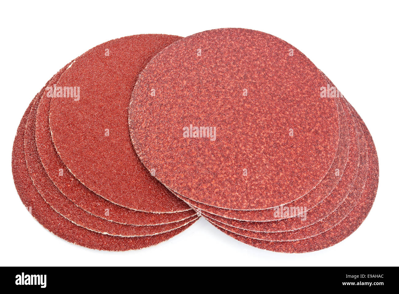 Disk of brown sandpaper Stock Photo