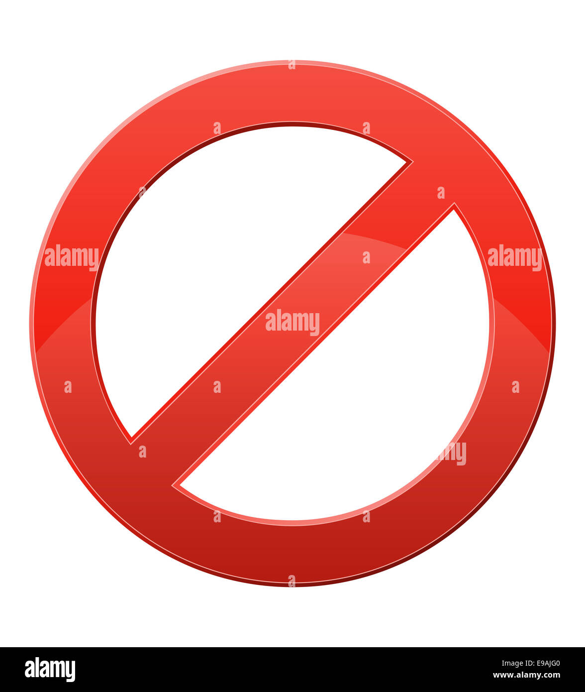prohibitory sign illustration isolated on white background Stock Photo