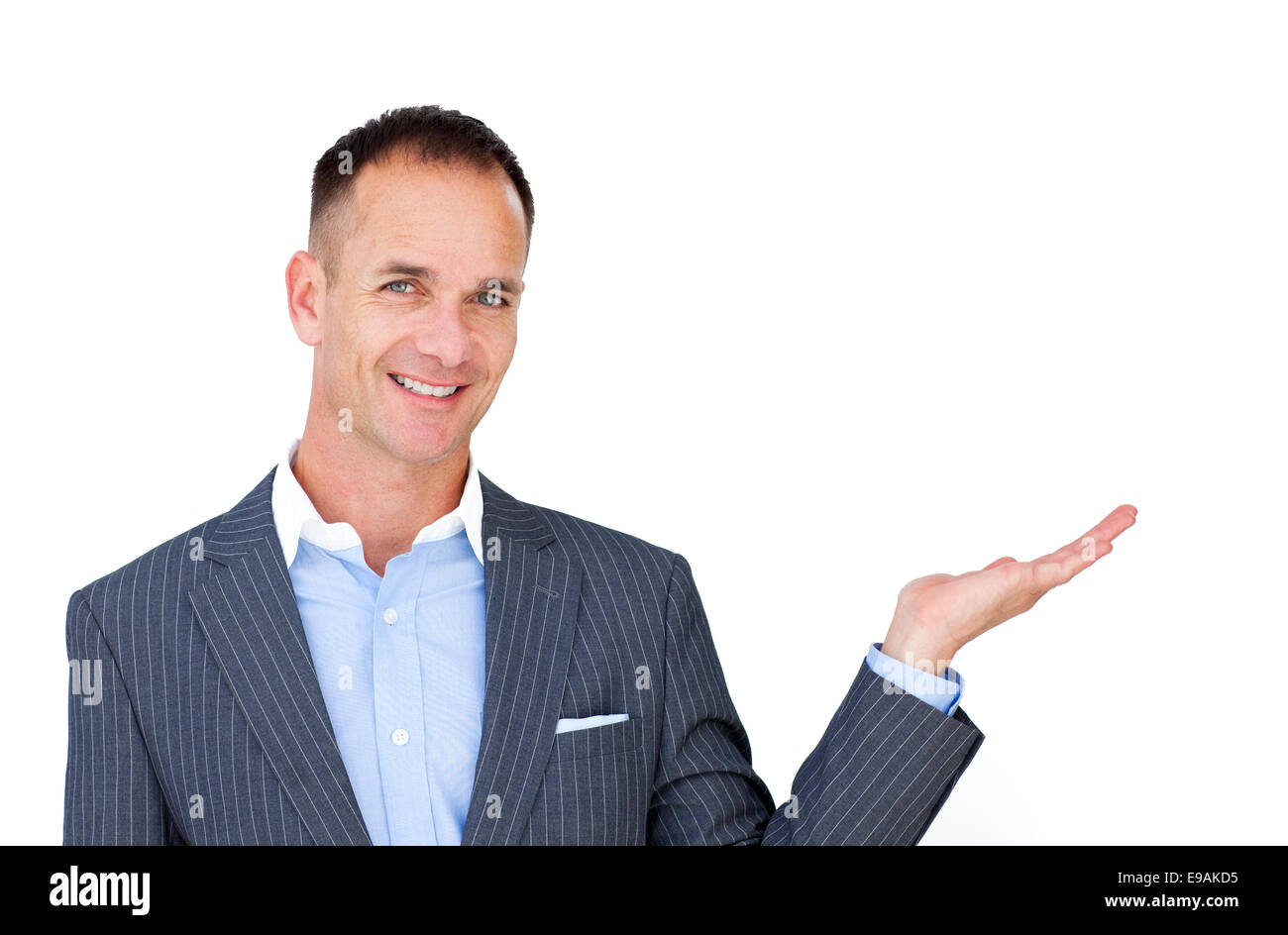 Middle aged businessman promoting hi-res stock photography and images ...