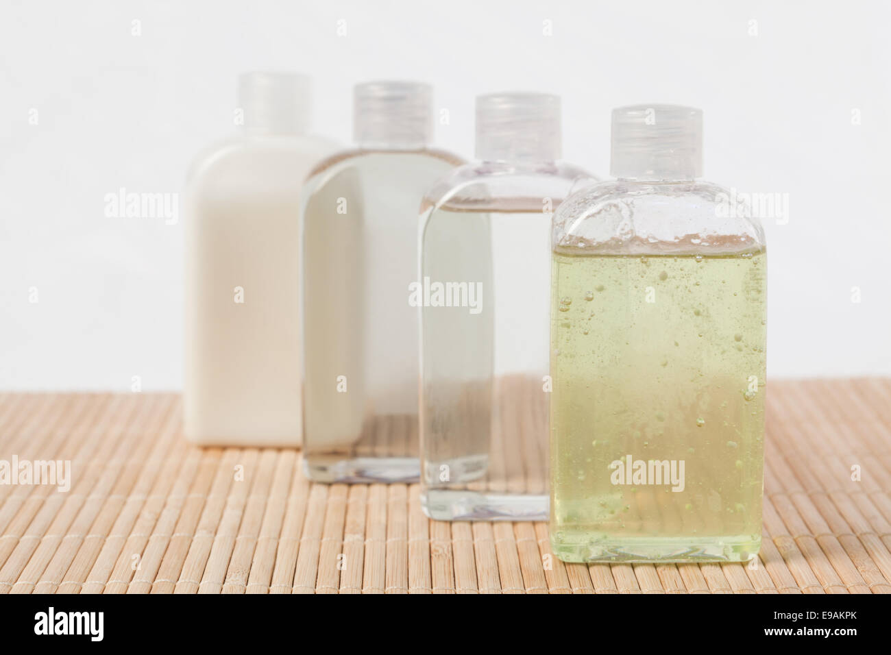 Massage oil bottles Stock Photo - Alamy