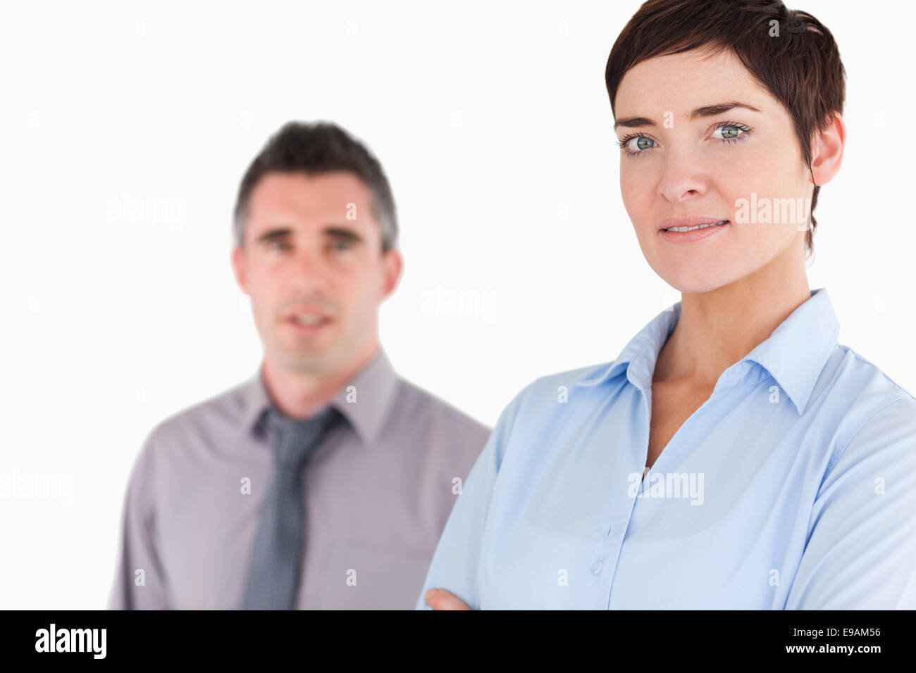 Close up of managers posing Stock Photo - Alamy