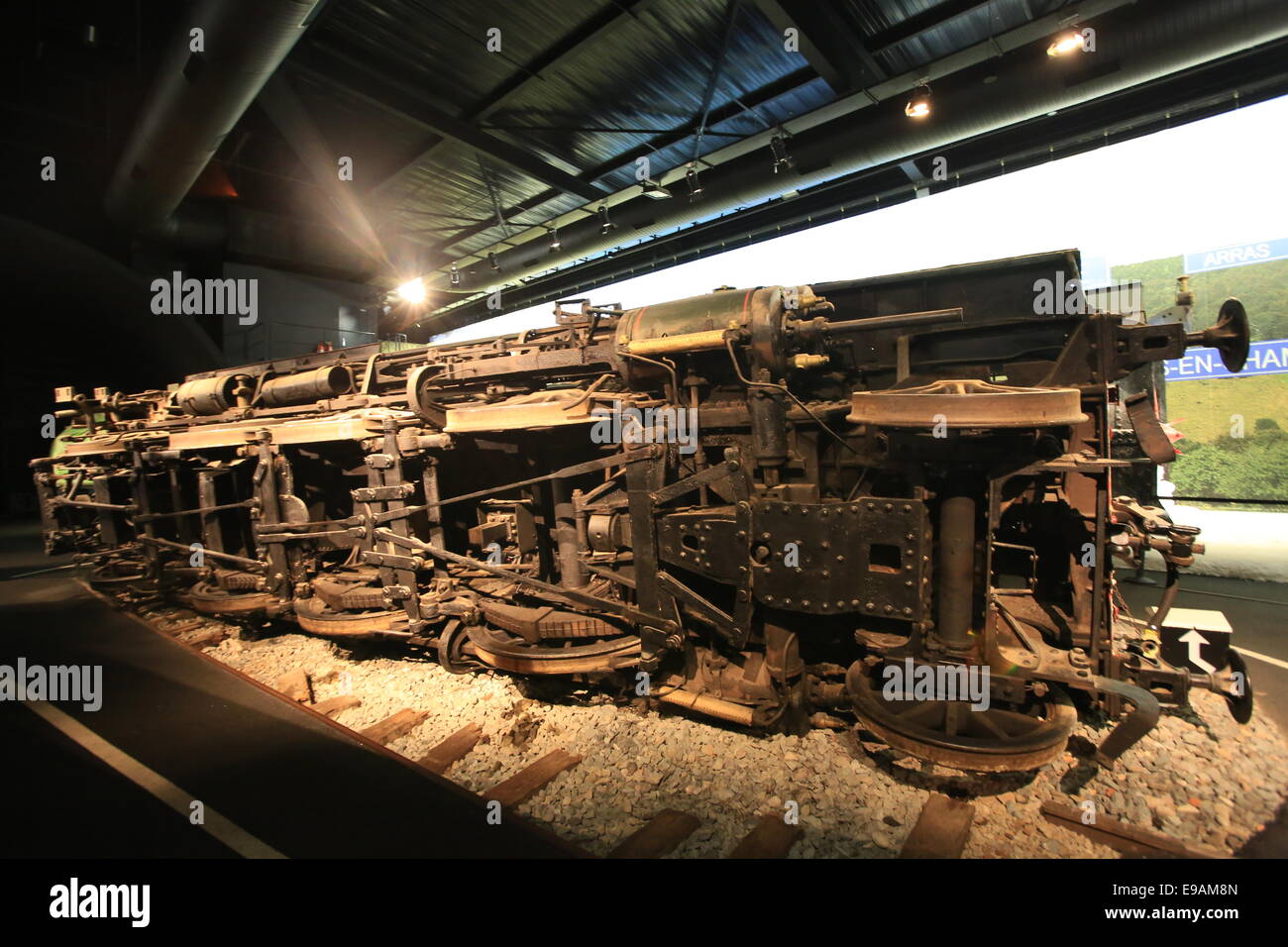 The Cité du Train (English: City of the Train or Train City), situated in Mulhouse, France, is the biggest railway museum in FR Stock Photo