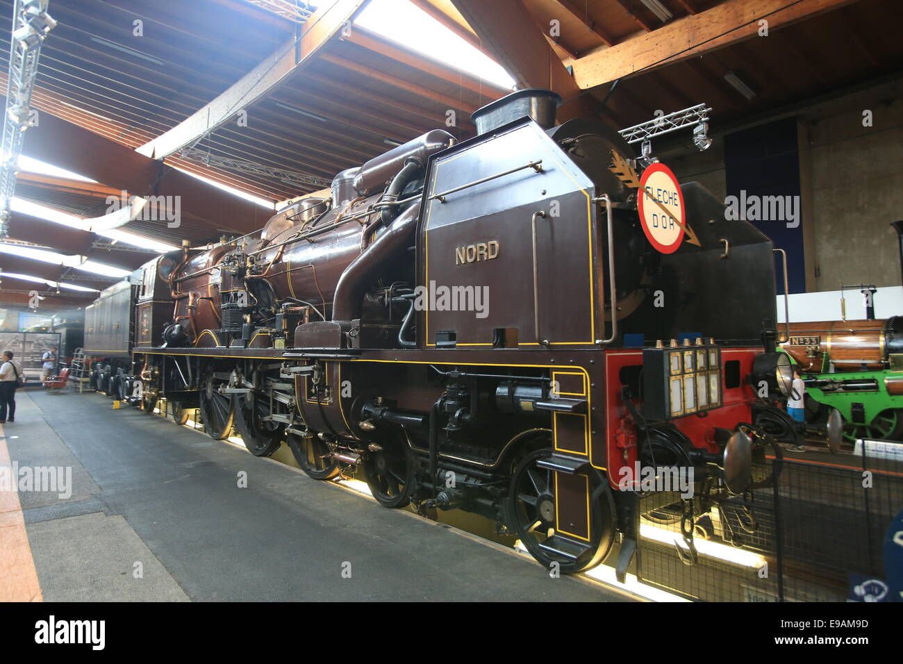 The Cité du Train (English: City of the Train or Train City), situated in Mulhouse, France, is the biggest railway museum in FR Stock Photo