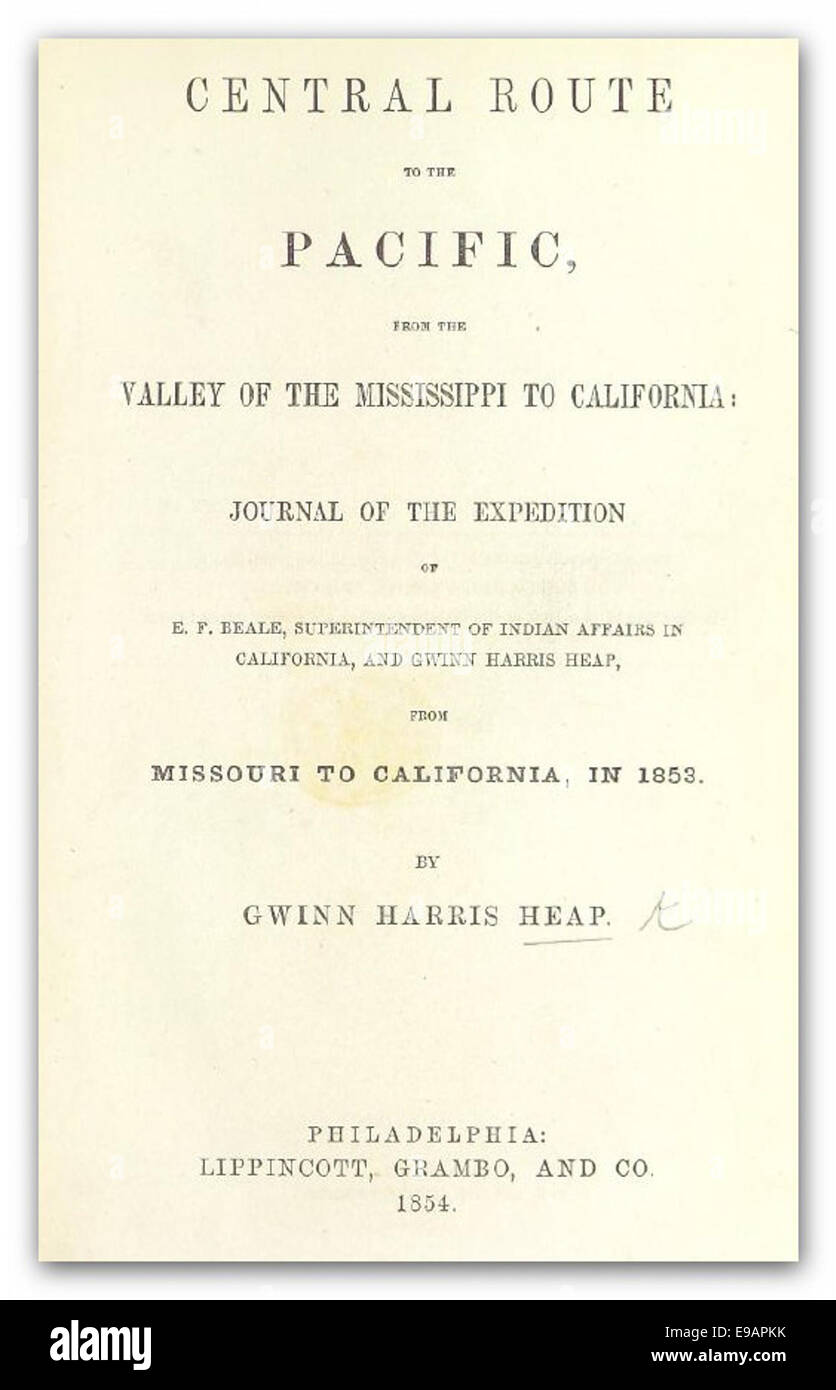 HEAP(1854) FROM MISSOURI TO CALIFORNIA Stock Photo