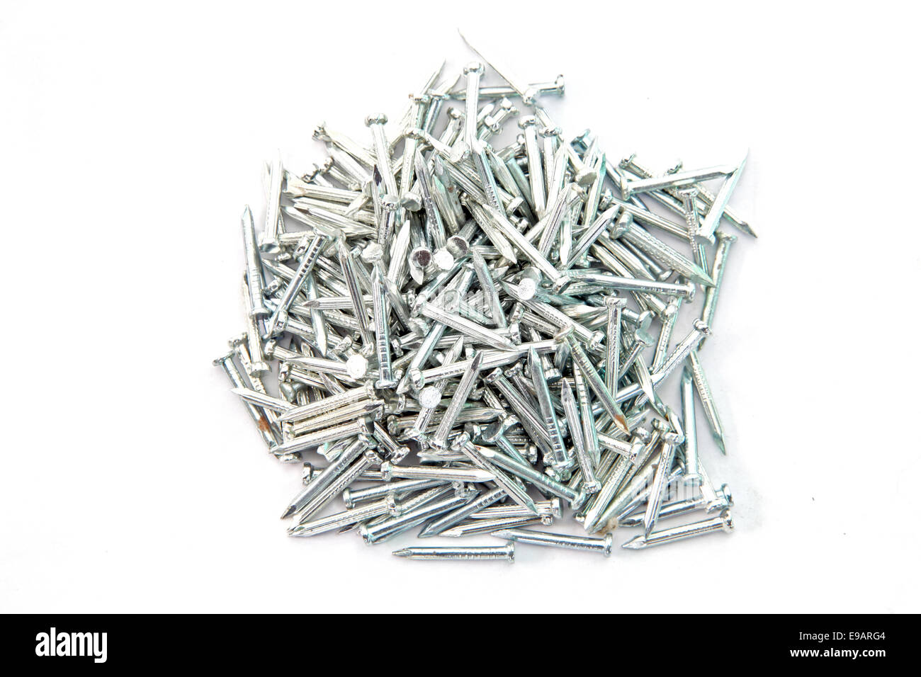 Heap of Construction Nails Stock Photo Alamy