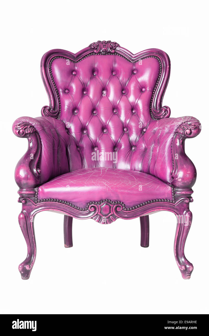 Pink leather Sofa Stock Photo Alamy