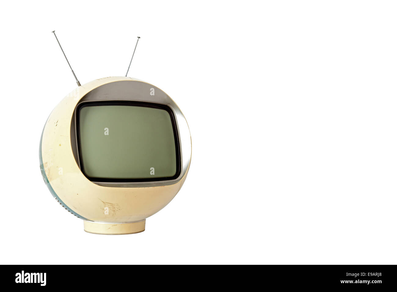 Vintage Yellow TV Stock Photo Alamy