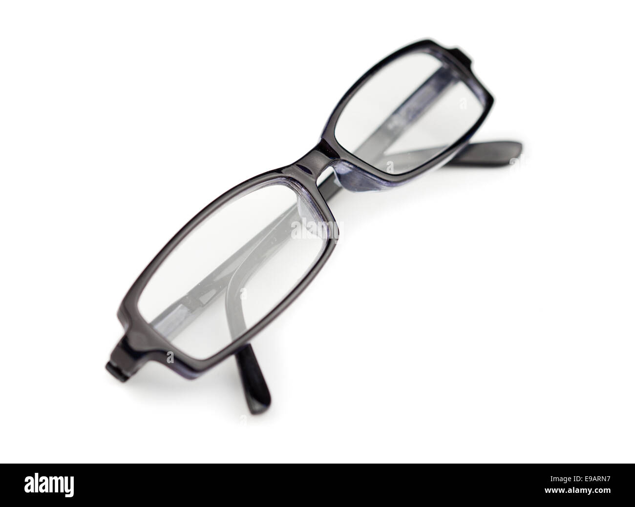 Pair of black glasses isolated Stock Photo Alamy