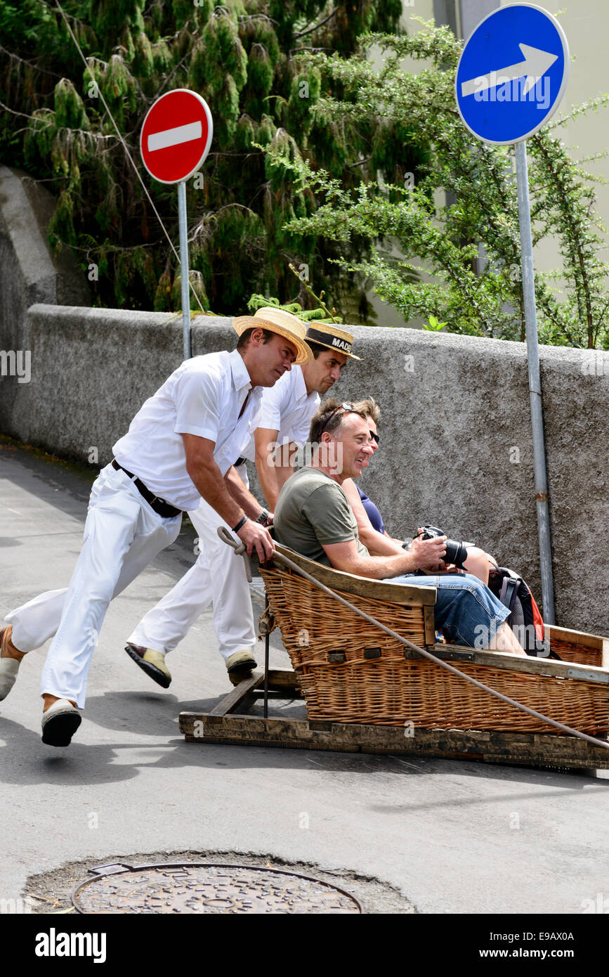 Madeira Toboggan Rides Stock Photo Alamy