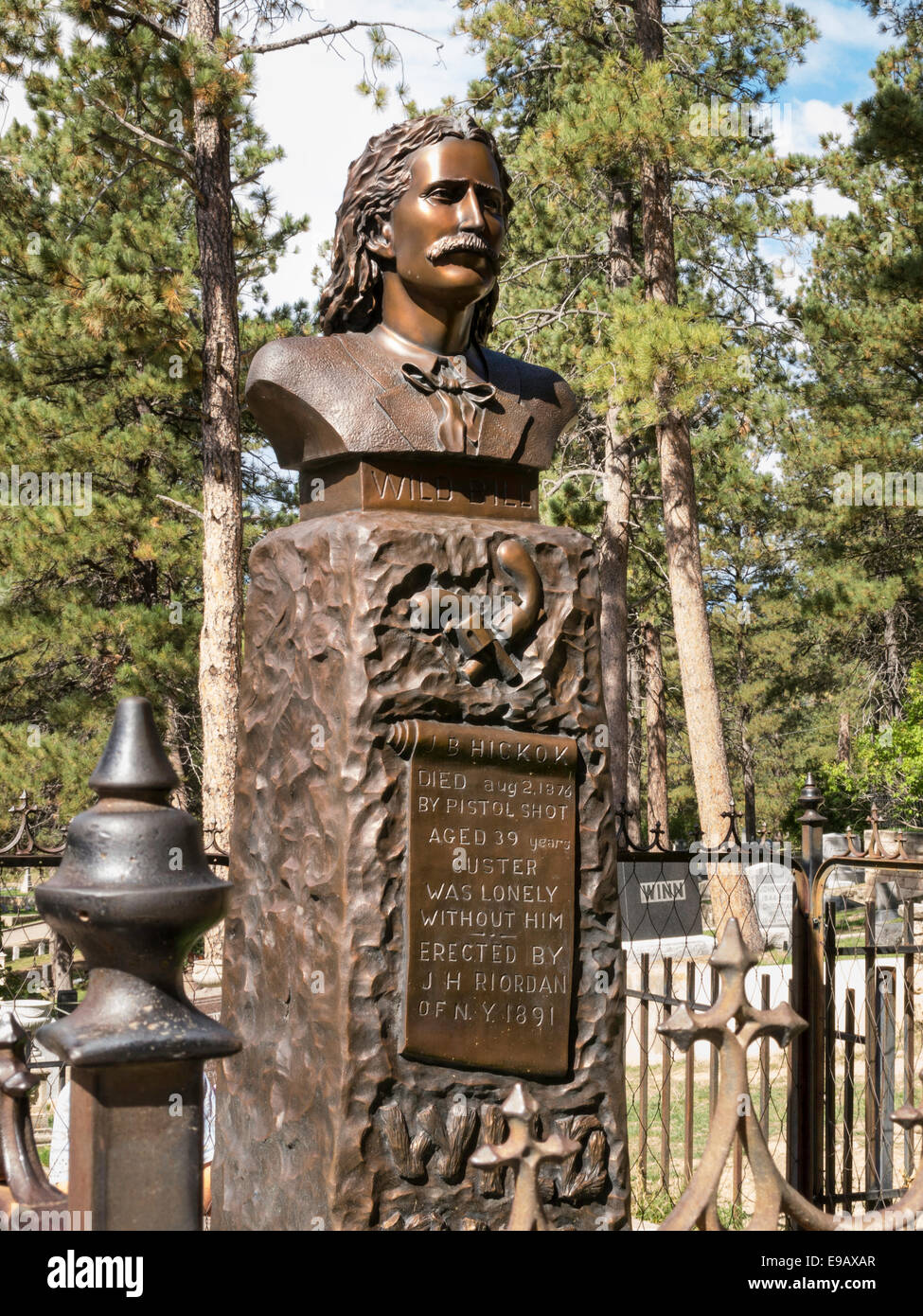 Wild Bill Hickok's Grave, Mount Moriah Cemetery in Deadwood, South