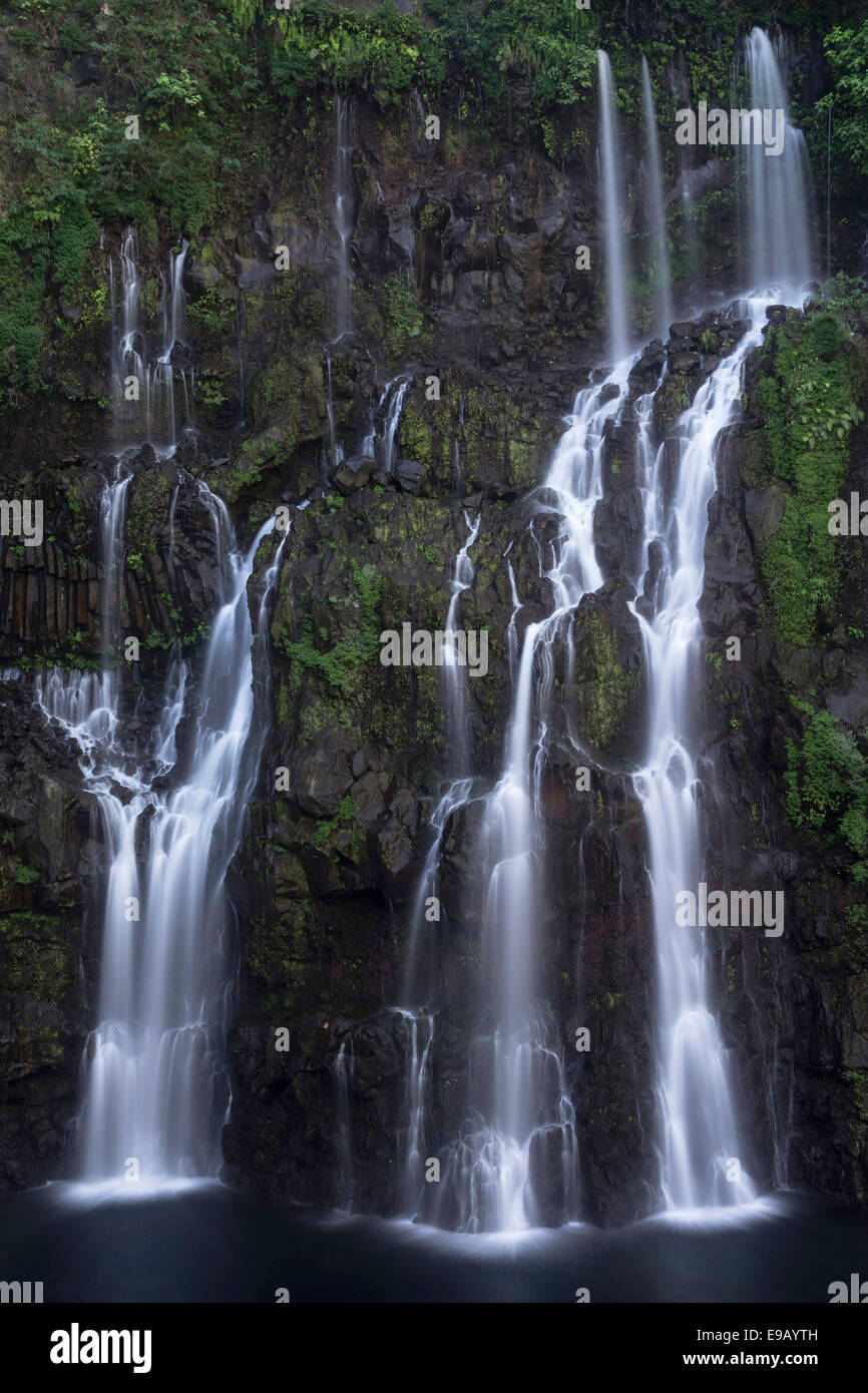Cascade de la Grande Ravine waterfall, Grand Galet, Reunion Stock Photo