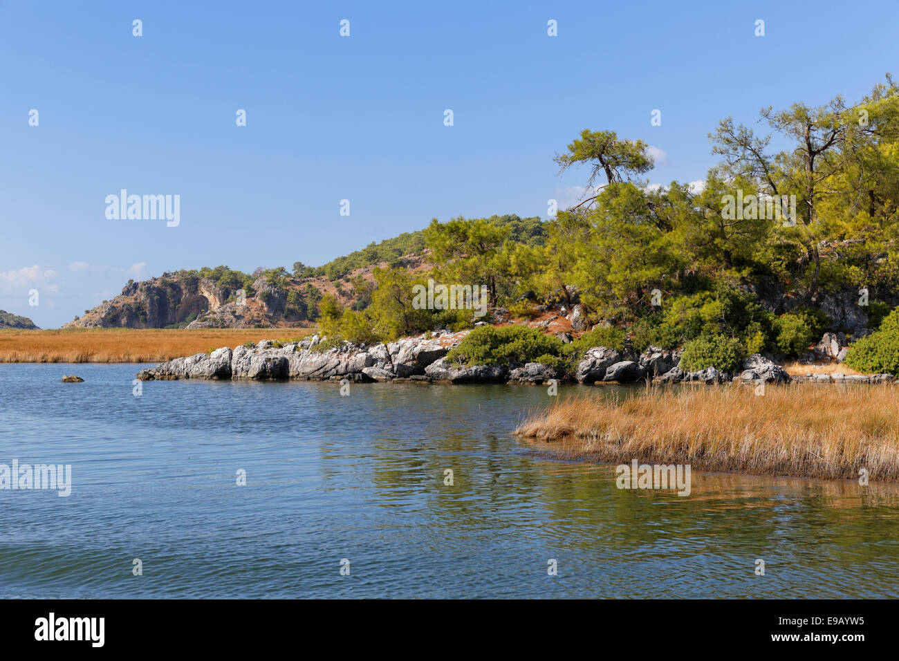 Dalyan Delta, Dalyan, Muğla Province, Turkish Riviera or Turquoise Coast, Aegean, Turkey Stock Photo