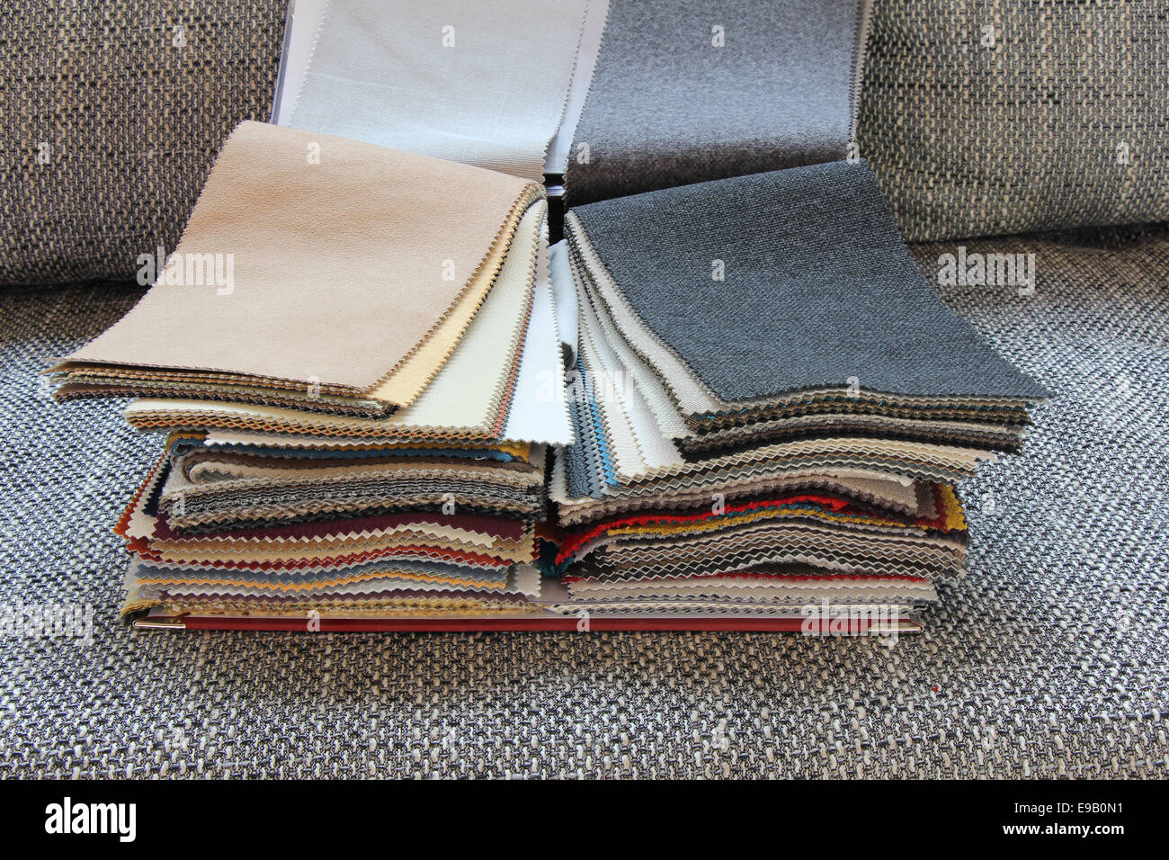Samples of color of fabric for upholstery the furniture Stock Photo