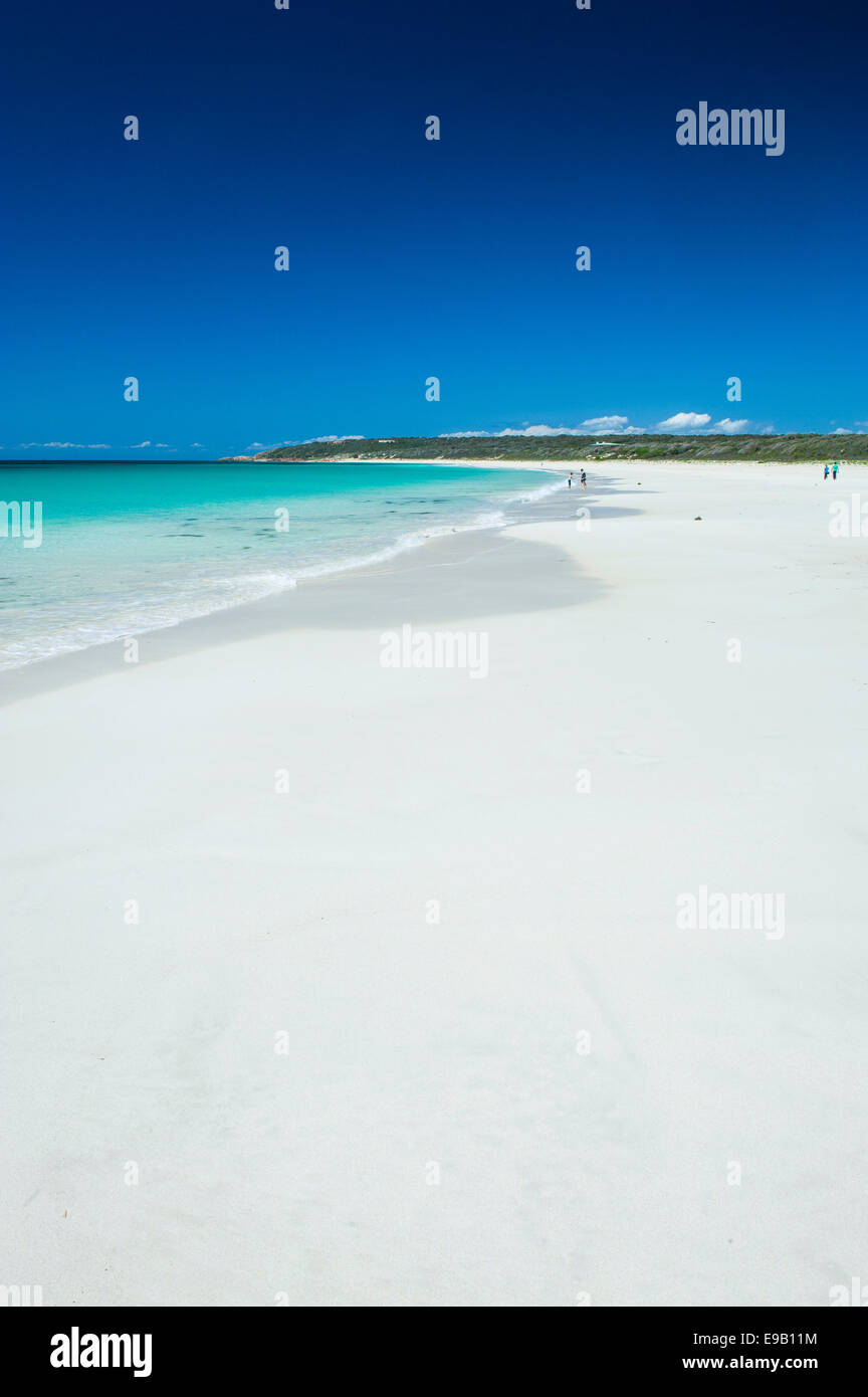 White sand beach and turquoise waters, Shelley Cove, near Eagle Bay, Western Australia Stock Photo
