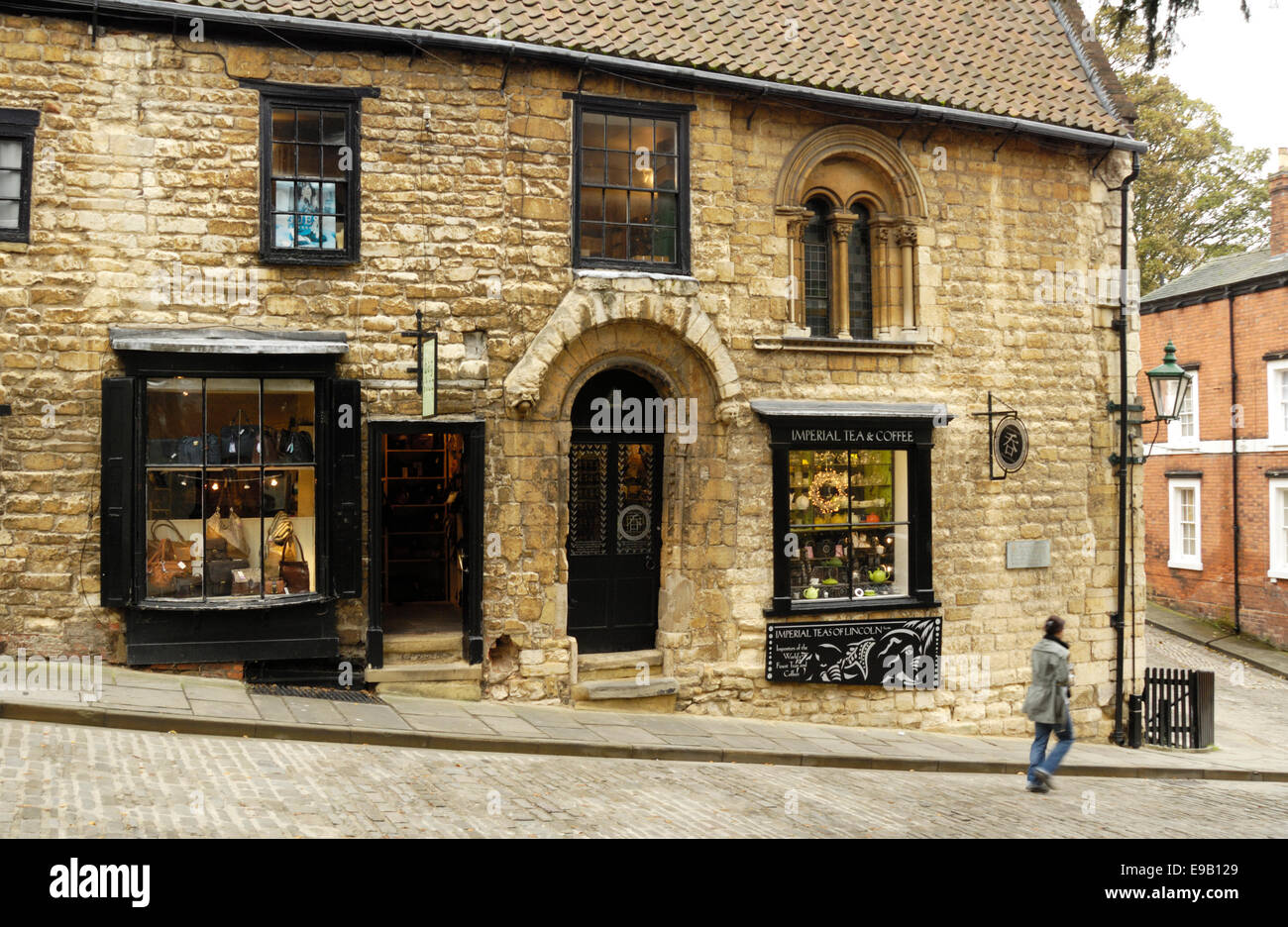 Old shop on Steep Hill, Lincoln, England Stock Photo