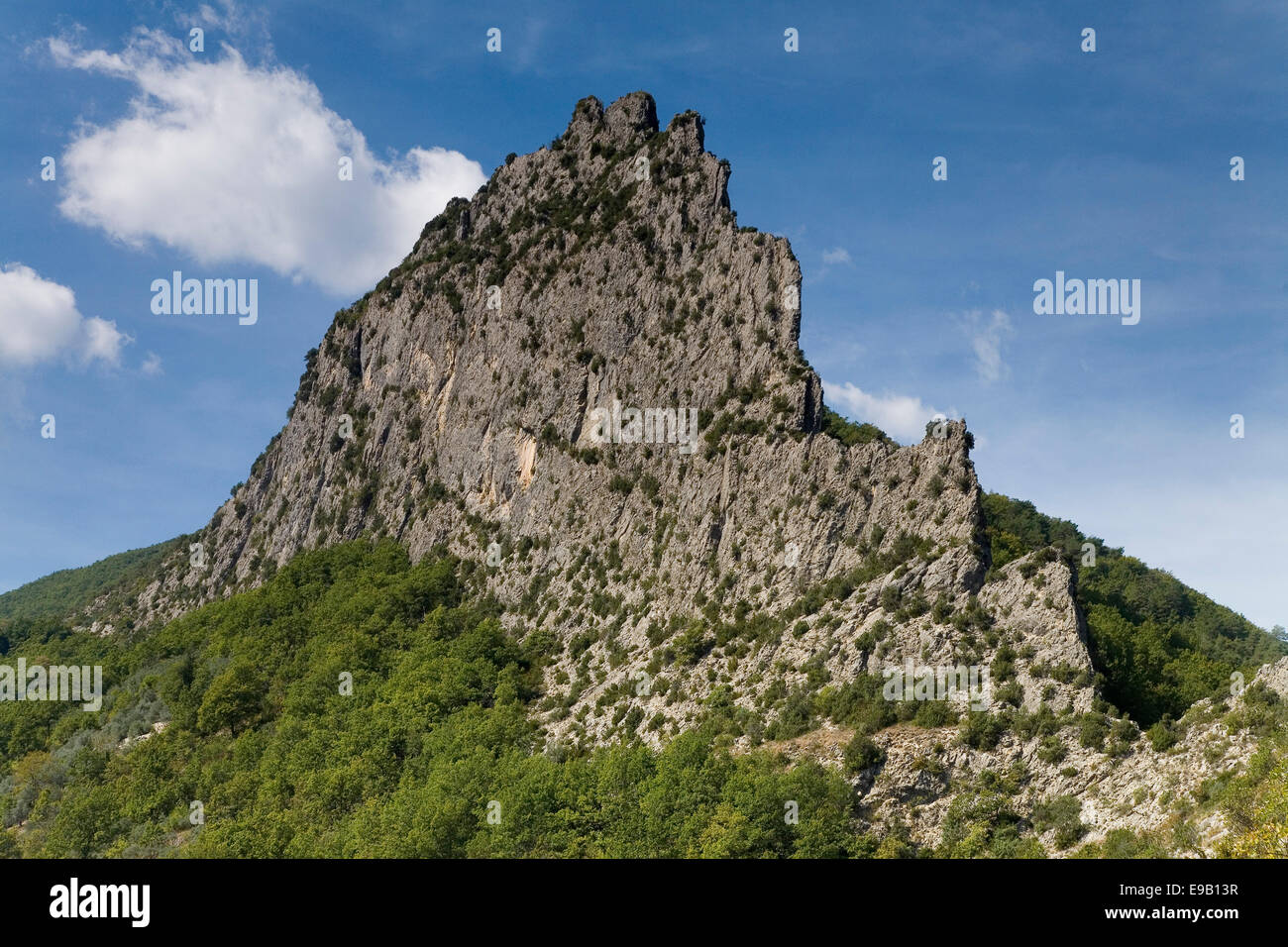 Rock of Chalvagne, Entrevaux, Provence-Alpes-Côte d’Azur, France Stock Photo
