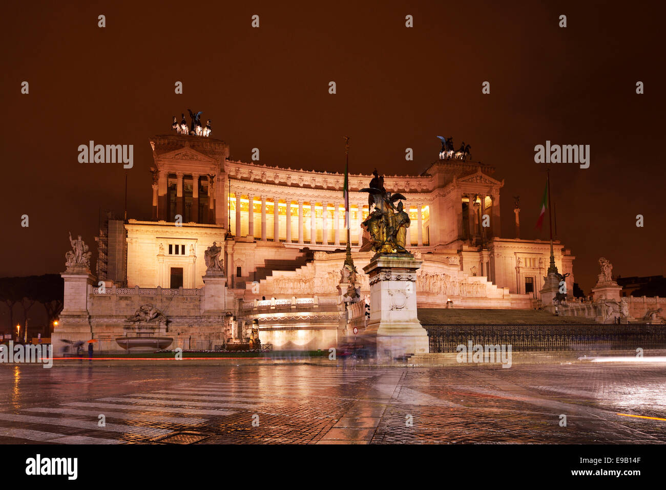 Monumento a Vittorio Emanuele, National Monument of Victor Emmanuel II, Piazza Venezia, Rome, Italy Stock Photo