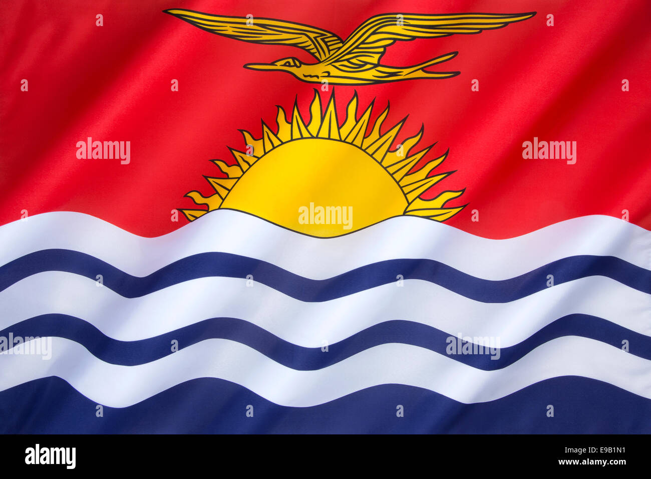 The flag of Kiribati Stock Photo