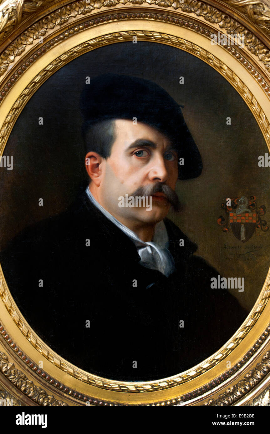 Self Portrait  - Jules Jean Antoine Lecomte du Nouy 1842-1923  France French Stock Photo