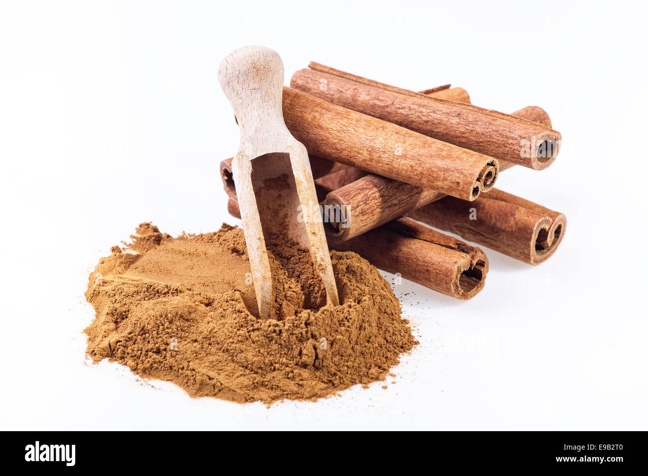 Cinnamon sticks and cinnamon powder on white background Stock Photo Alamy
