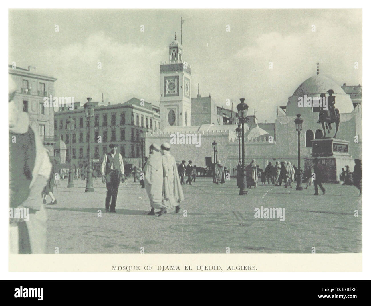 LAMBART(1895) p061 MOSQUE OF DJAMA EL DJEDID, ALGIERS Stock Photo