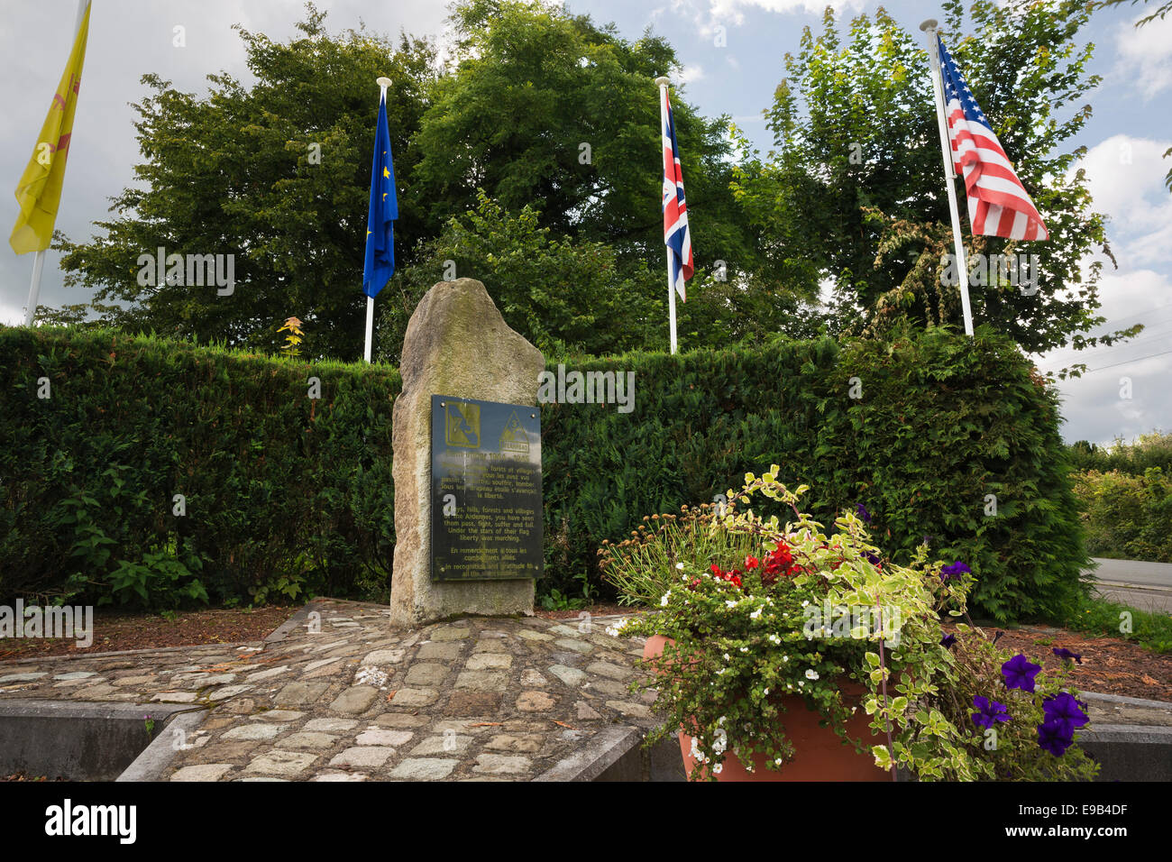 Monument in memory of the 75th Infantry Division and the 3rd armored ...