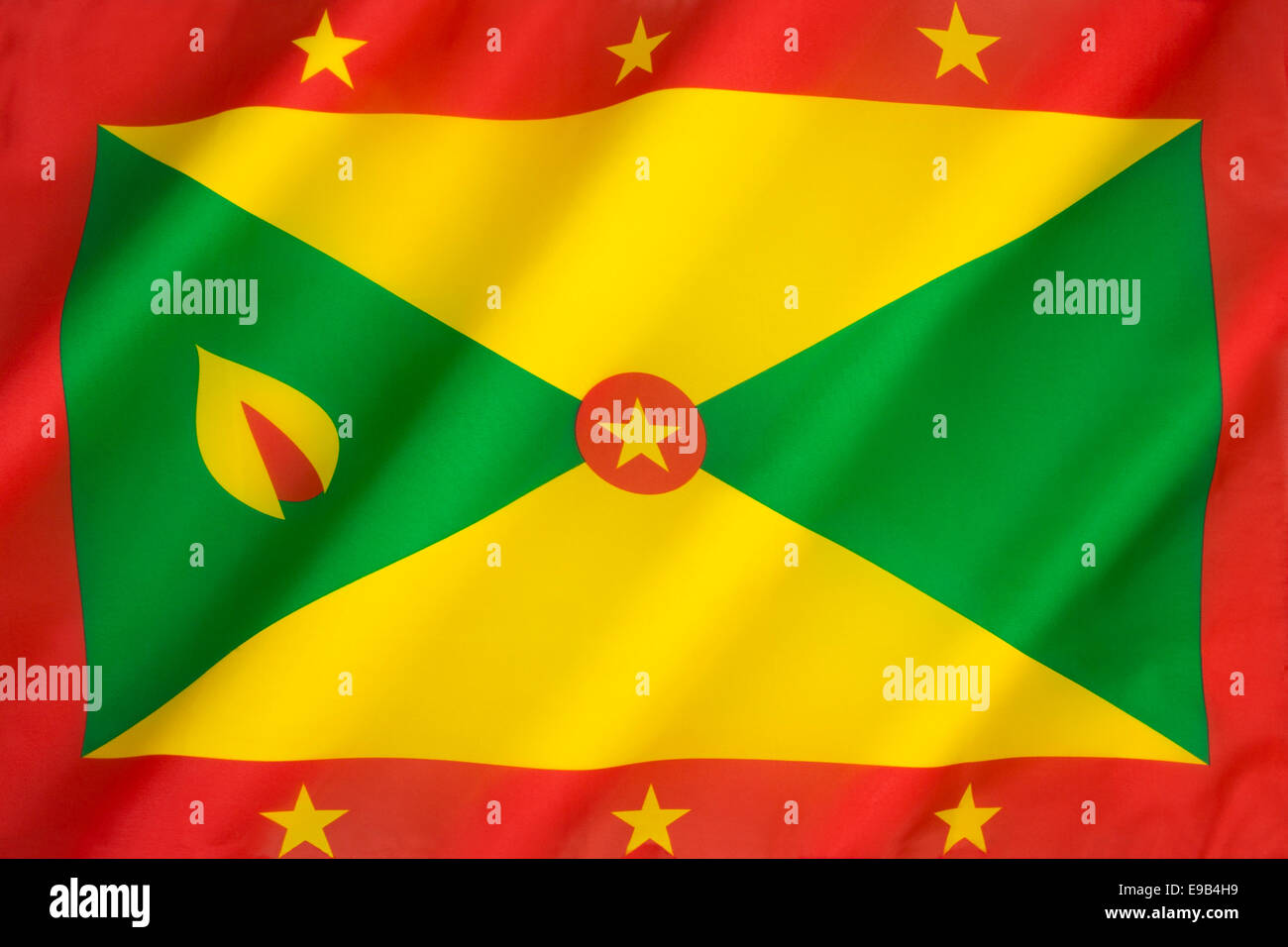 Flag of Grenada Stock Photo
