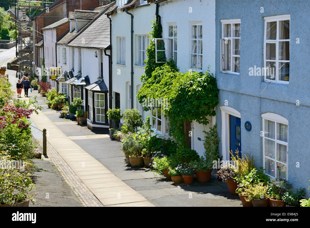 Row of cottages, Lower Broad Street, Ludlow, Shropshire, England