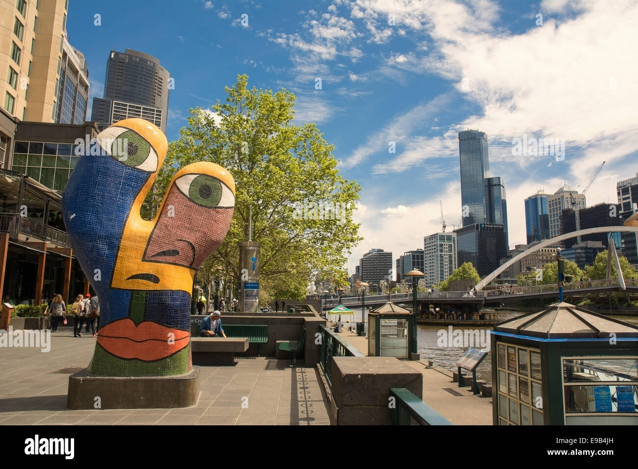 Ophelia Sculpture Southbank Promenade Melbourne Australia Stock Photo