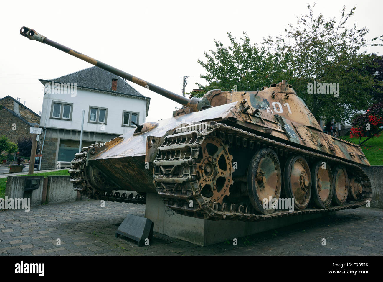 Panther mk5 tank in Houffalize Stock Photo