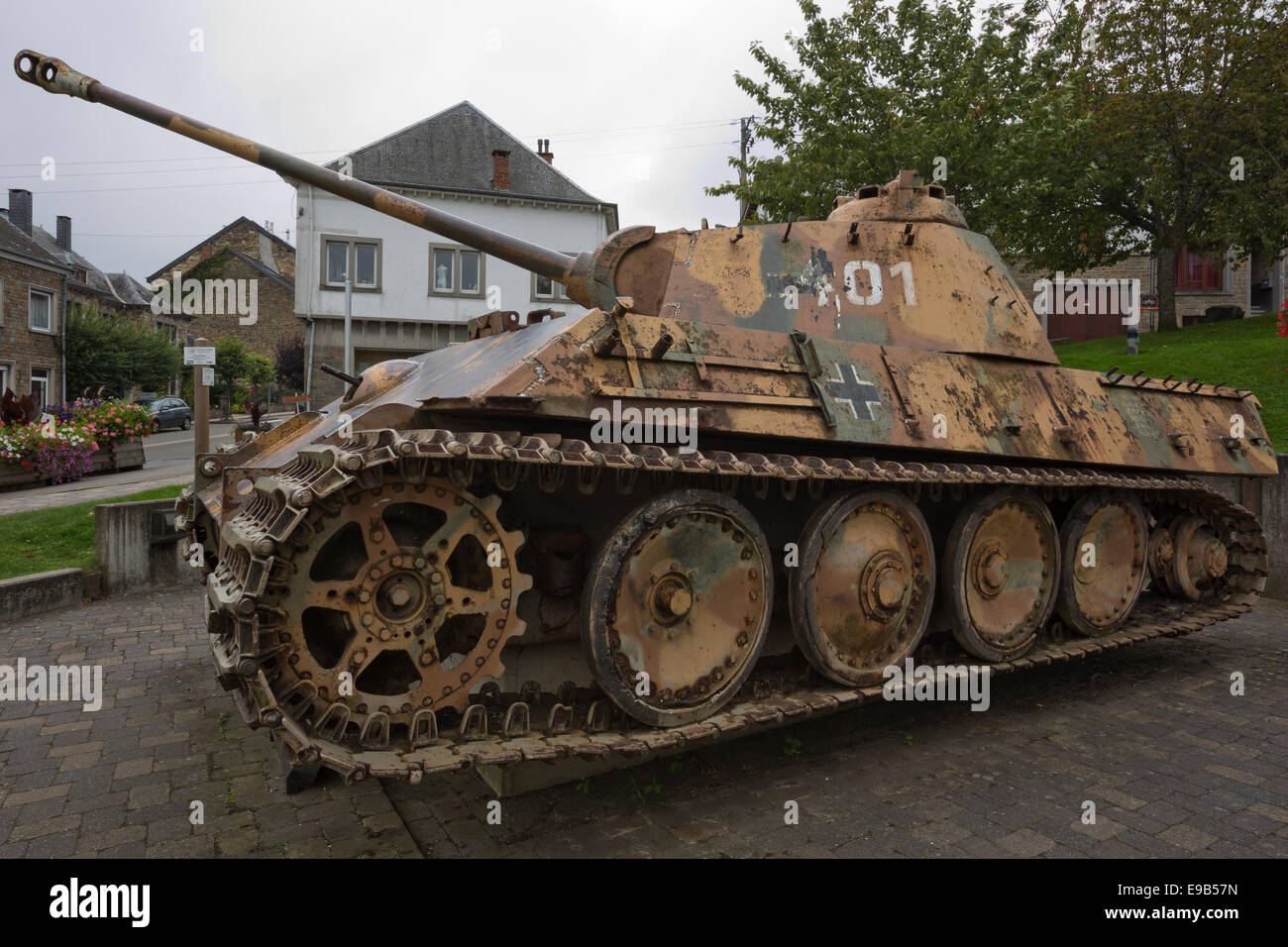 Side view of the Panther mk5 tank in Houffalize Stock Photo - Alamy