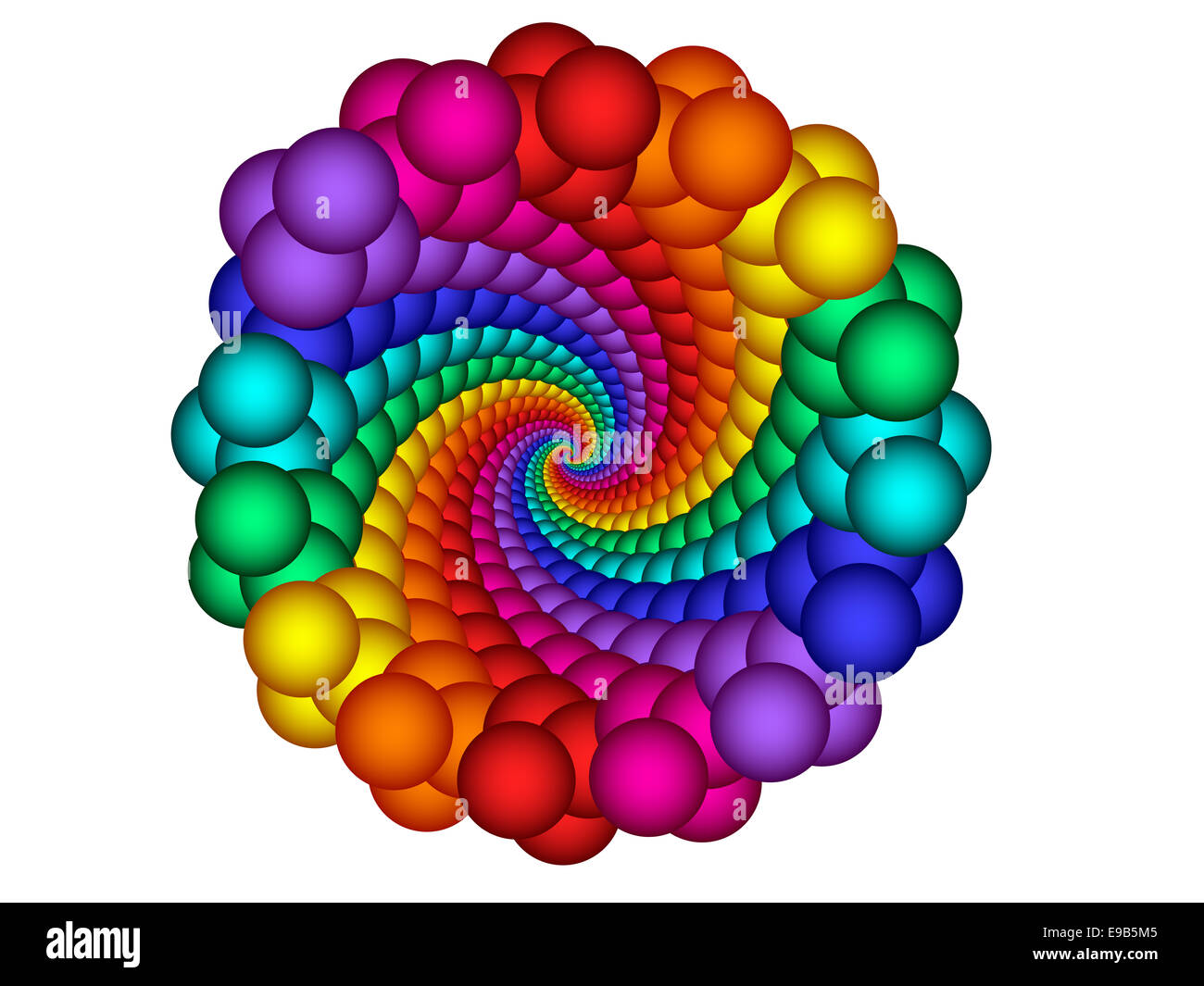 Rainbow Spiral Dot Mandala Pattern 