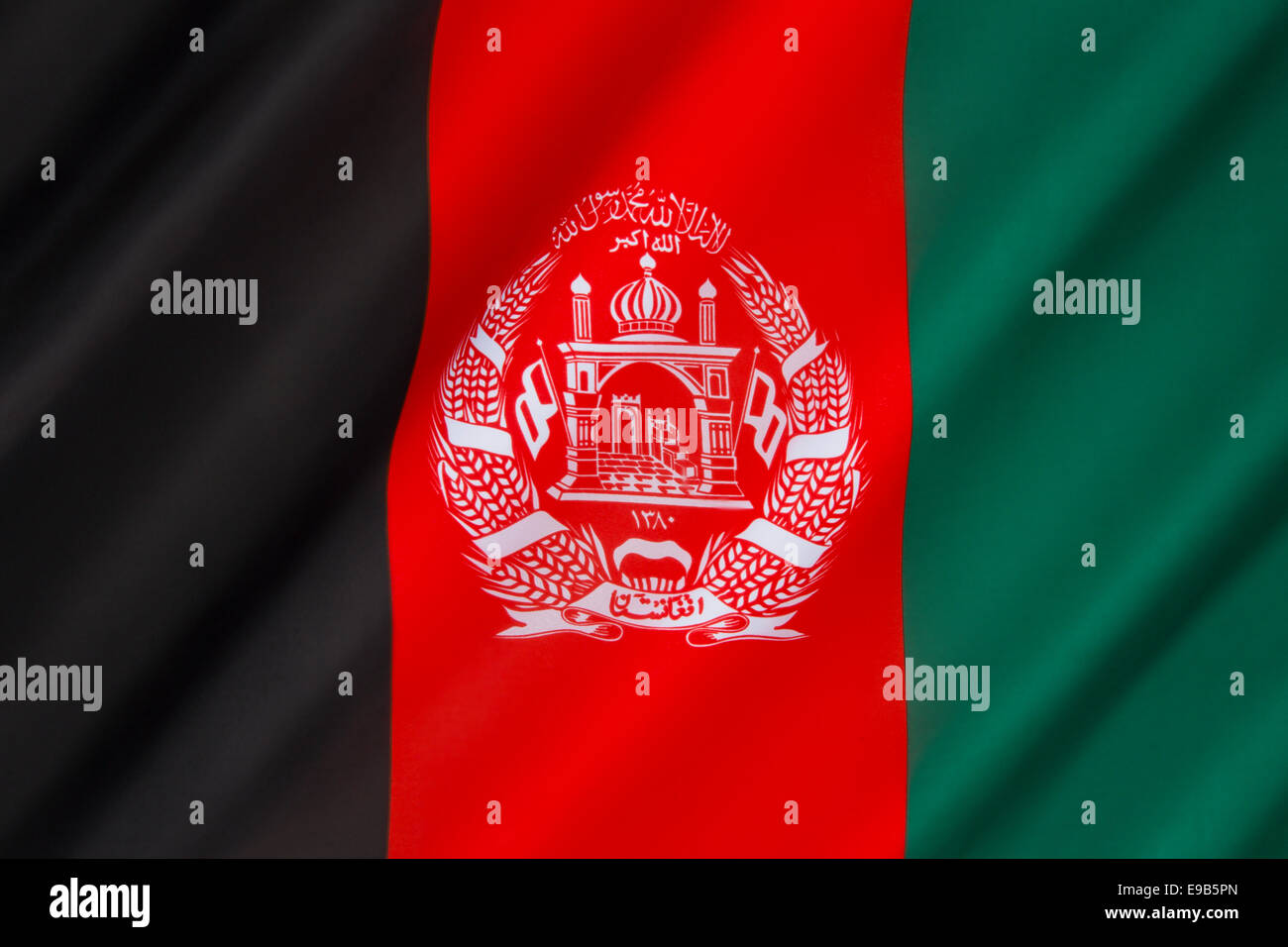 Flag of Afghanistan Stock Photo