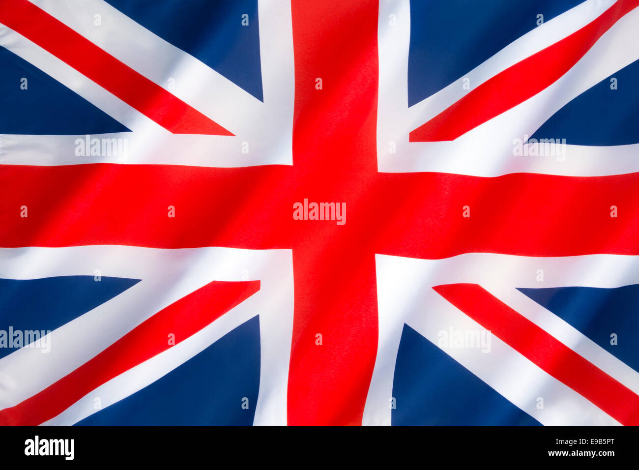 Flag of the United Kingdom of Great Britain and Northern Ireland - Also known as the Union Jack or Union Flag. Stock Photo