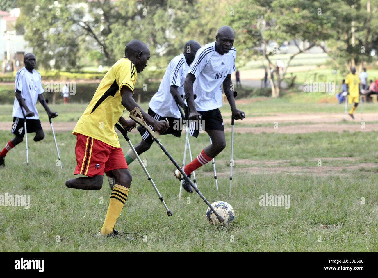 Kampala, Uganda. October 23rd, 2014. Ugandan amputees and disabled