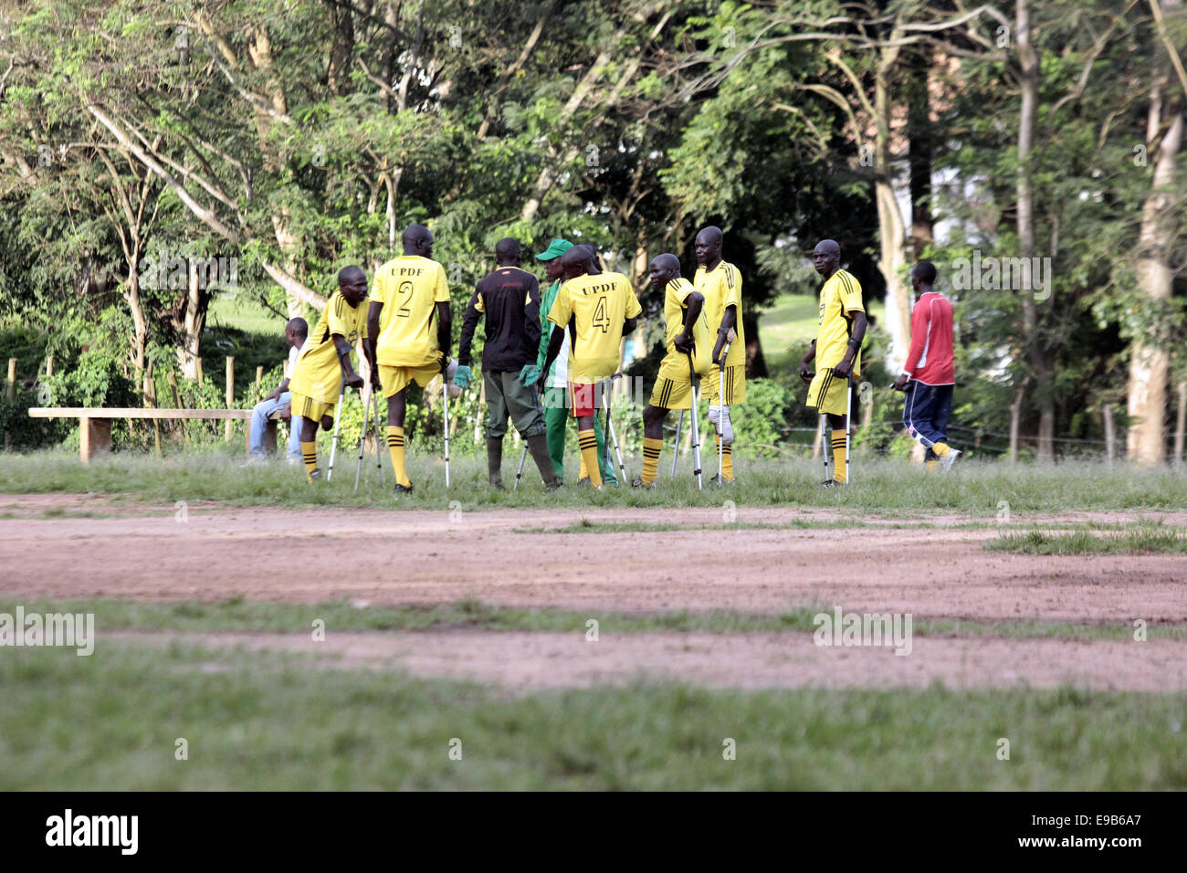 Kampala, Uganda. October 23rd, 2014. Ugandan amputees and disabled ...