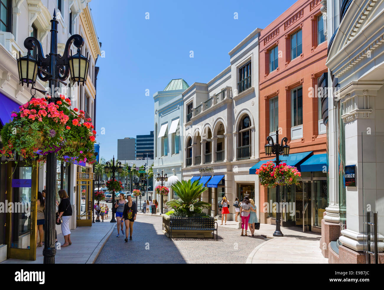 Rodeo Drive Shopping Center in Beverly Hills Editorial Stock Image